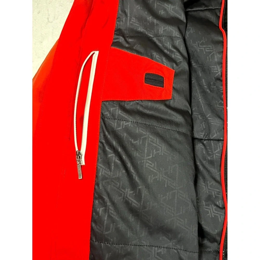The North Face Hyvent Insulated Ski Jacket Mens XL Red Hiking Outdoor Full Zip